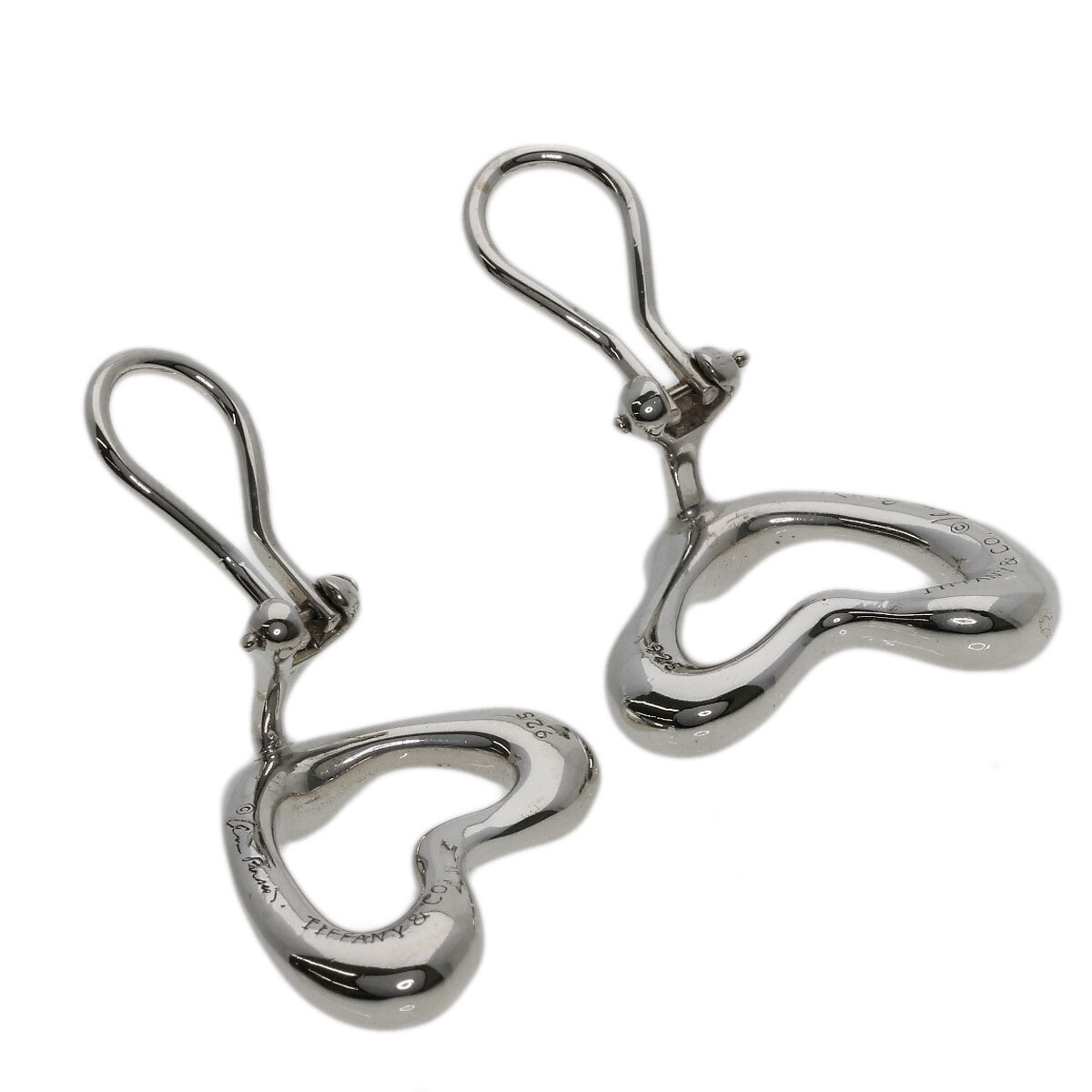 TIFFANY&Co. ティファニー オープンハート イヤリング シルバー レディース 中古_画像2