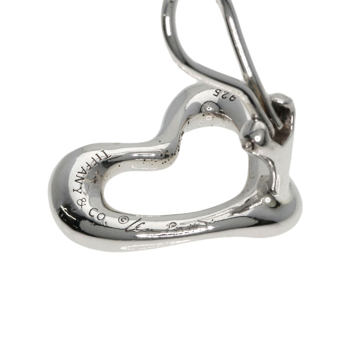 TIFFANY&Co. ティファニー オープンハート イヤリング シルバー レディース 中古_画像5