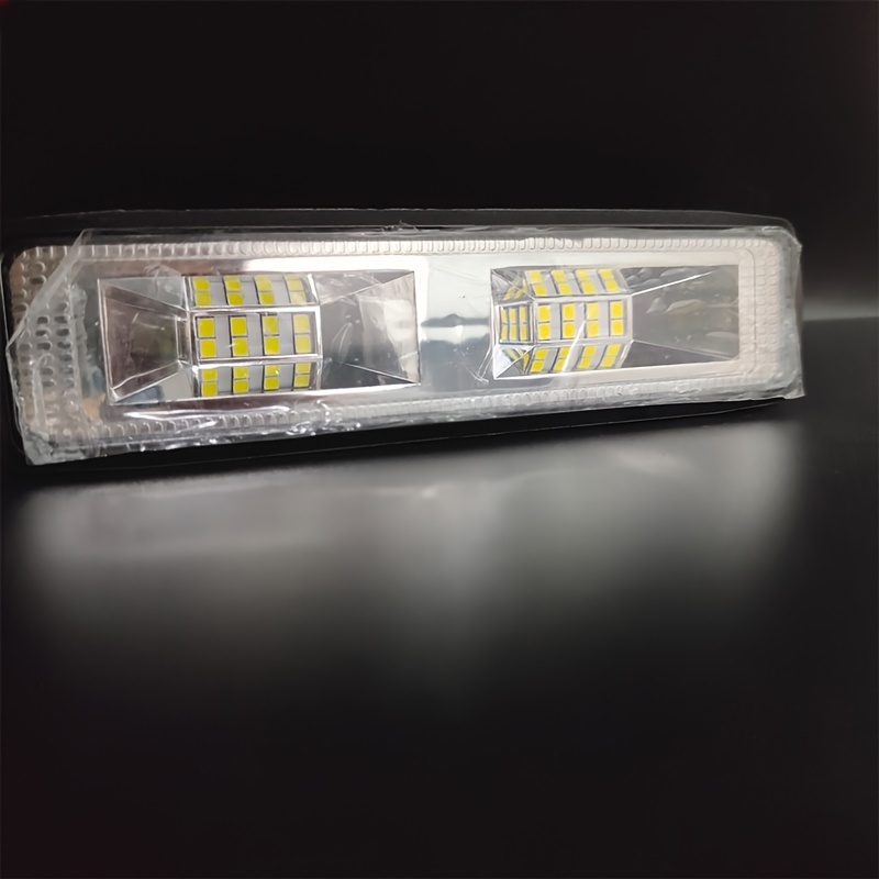 2個セット 車用 ヘッドライト LEDライト 補助ライト14.5cm バイク用 16LED 48W イエロー 黄色 12V カーライト おしゃれ 明るい t7850_画像7