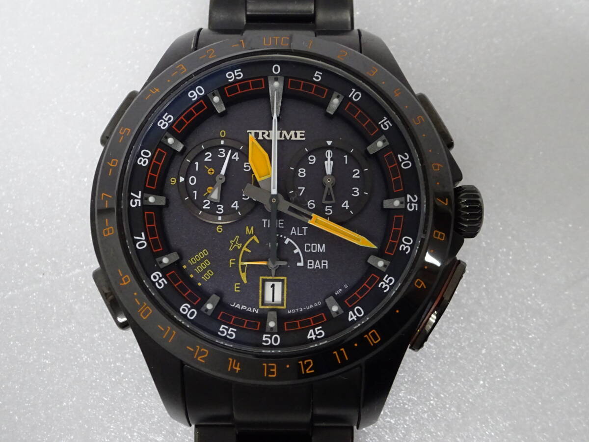 (M-371)EPSON TRUME Epson tu салон наручные часы MB73-UAA0 аналог радиоволны солнечный свет Charge рабочее состояние подтверждено б/у 