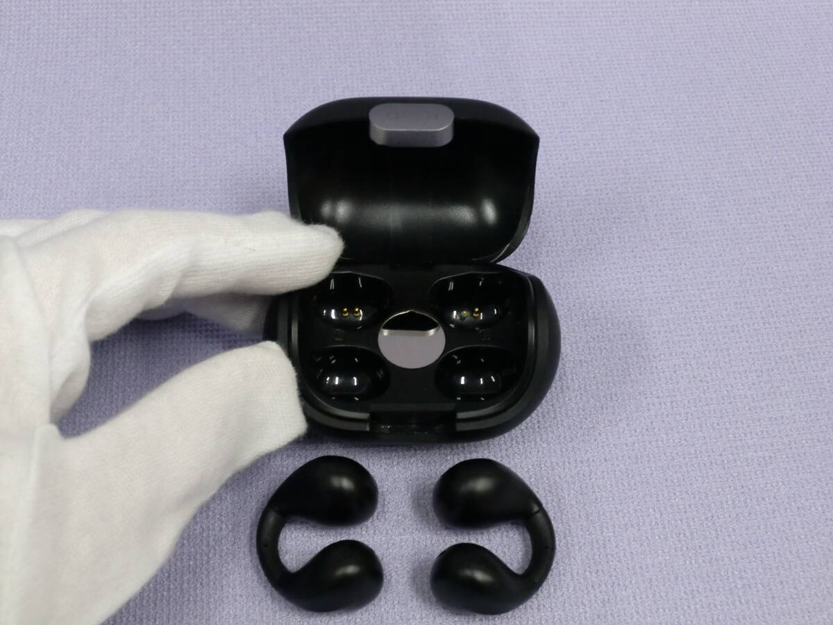 (MM-15)MONSTER モンスター OPENEAR MH22173 ワイヤレス イヤホン イヤフォン イヤーカフ　ブラック 中古_画像4