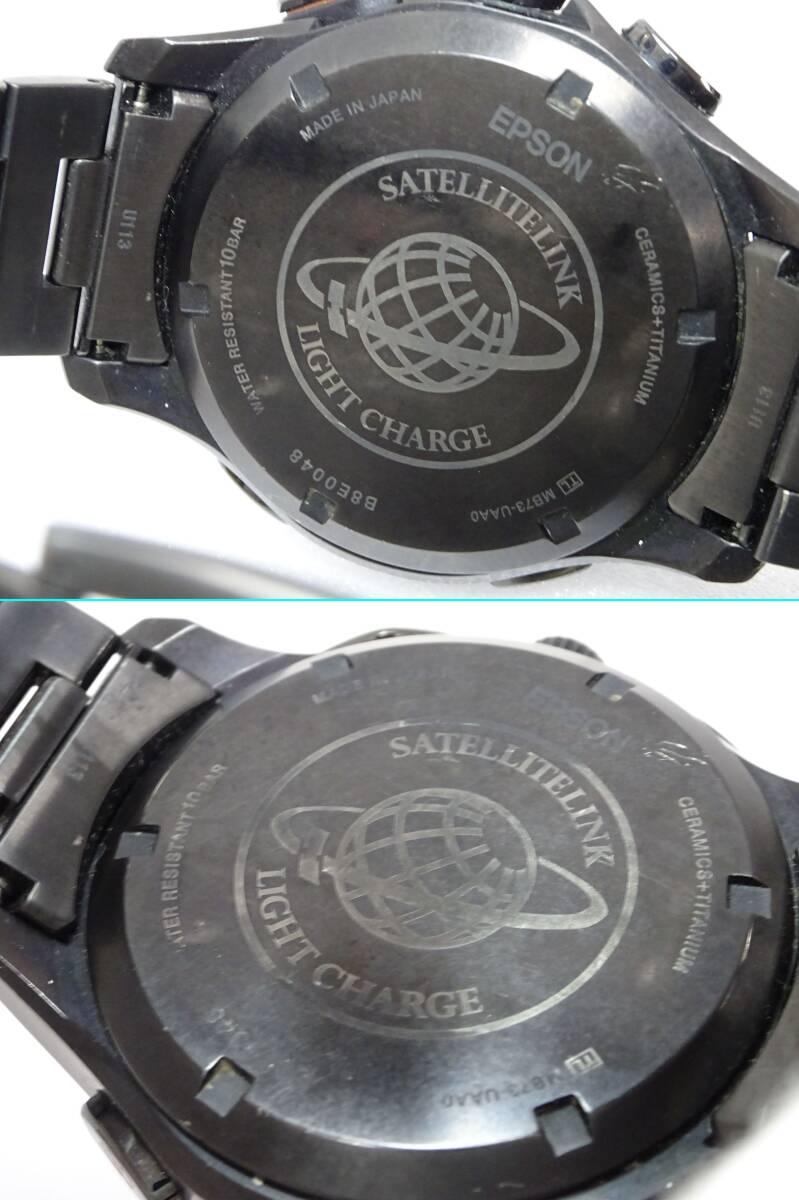 (M-371)EPSON TRUME Epson tu салон наручные часы MB73-UAA0 аналог радиоволны солнечный свет Charge рабочее состояние подтверждено б/у 