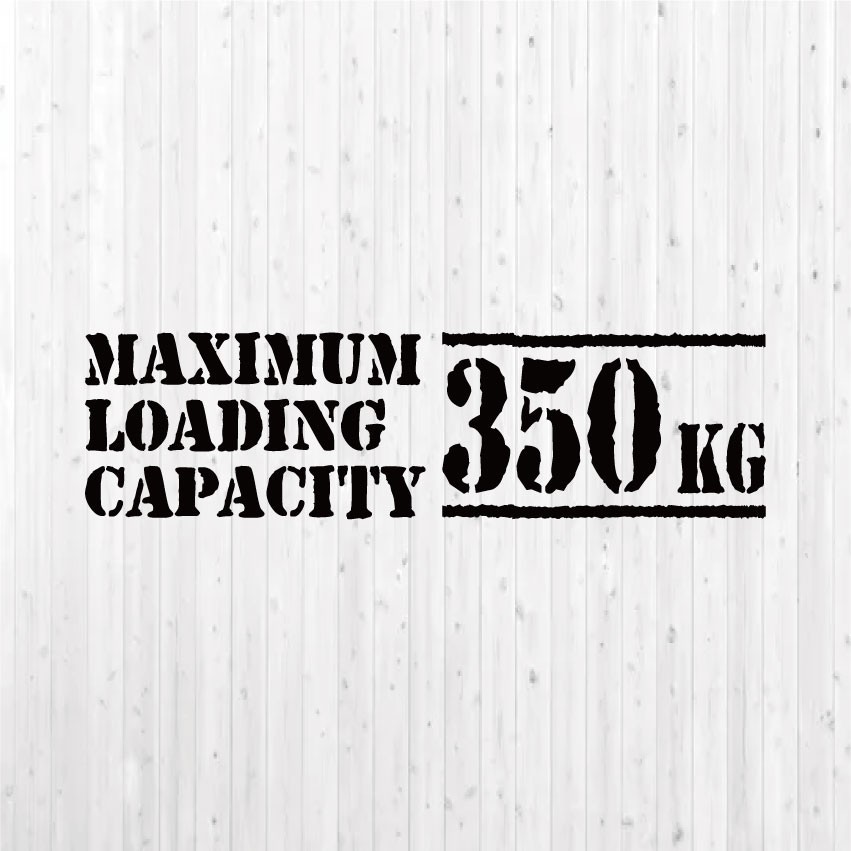 最大積載量 350㎏ トラック 貨物 箱バン カッティングステッカー 黒色 ステンシル ミリタリー 世田谷ベース ハイゼット アトレー エブリイ_画像1