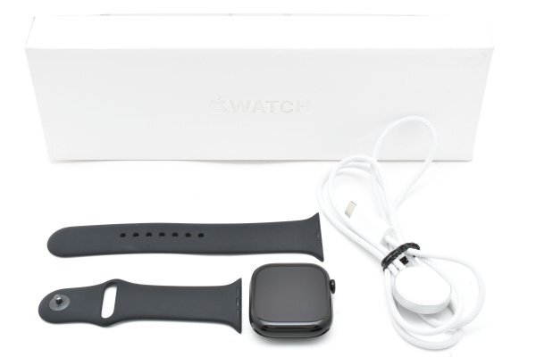 【美品】アップルウォッチ Apple Watch Series 10(GPSモデル)- 46mm ブラック アルミニウム / ブラックスポーツバンド / M/L 【c0801】
