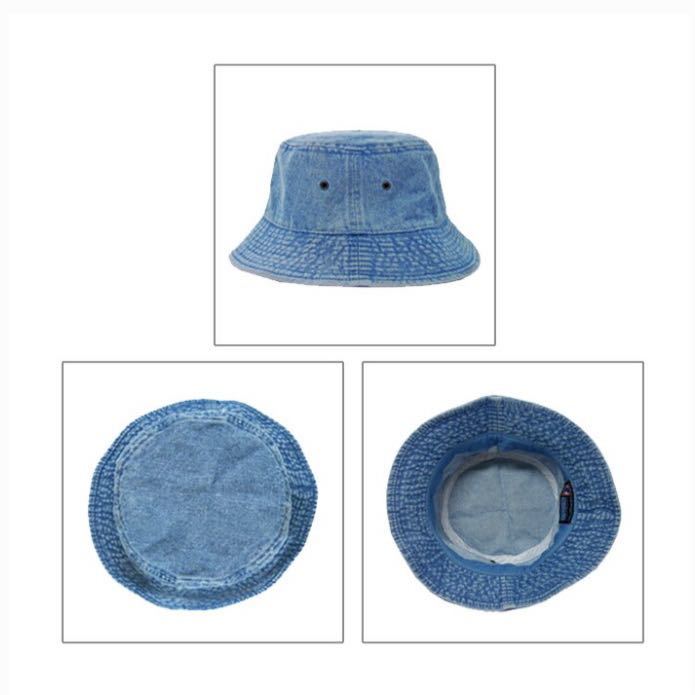 【ニューハッタン】新品未使用 デニム バケットハット ライトブルー S/M NEWHATTAN 1530 男女兼用 レディース メンズ_画像6