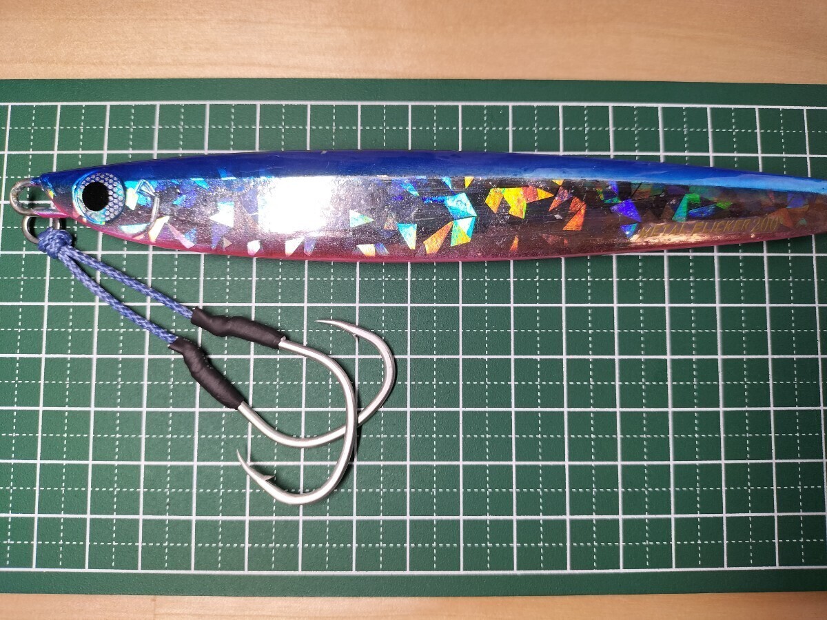 3/0 D-stream GUN'Sフック ツインアシスト3cm (自作品)4組セット 青物ジギング対応_画像4