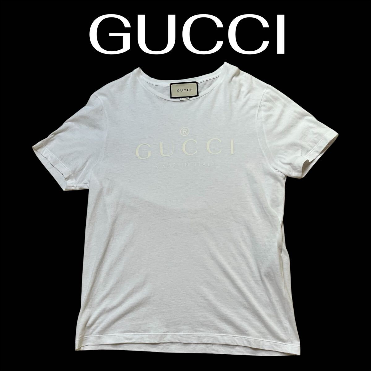 〈残りわずか〉GUCCI グッチ ロゴ Tシャツ ホワイト グッチGUCCI ロゴ ホワイト 白 Tシャツ レディース メンズ