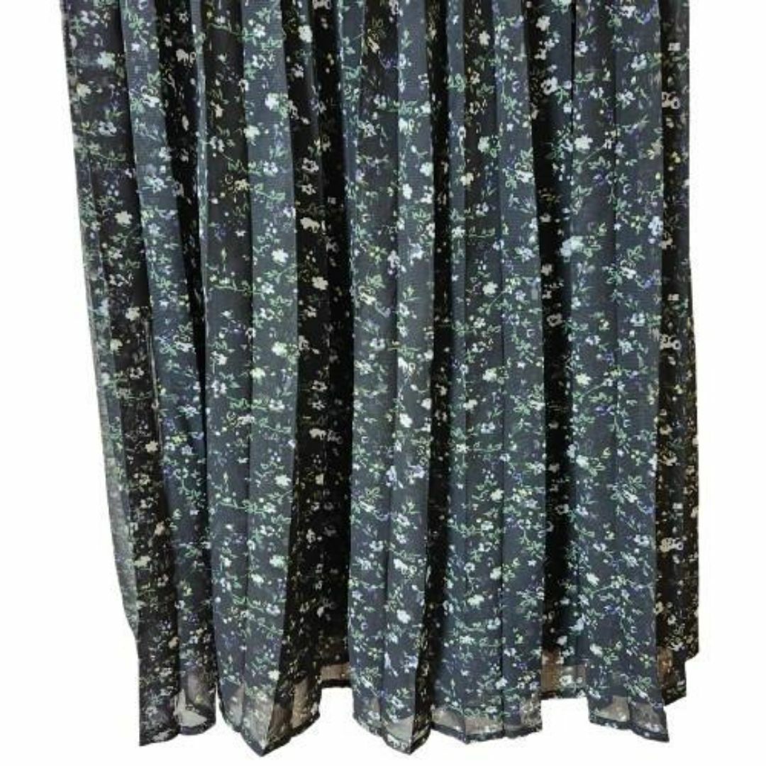 キッズ　140サイズ　スカート　ボトムス　女の子　小花柄　ロング　ブラック_画像6