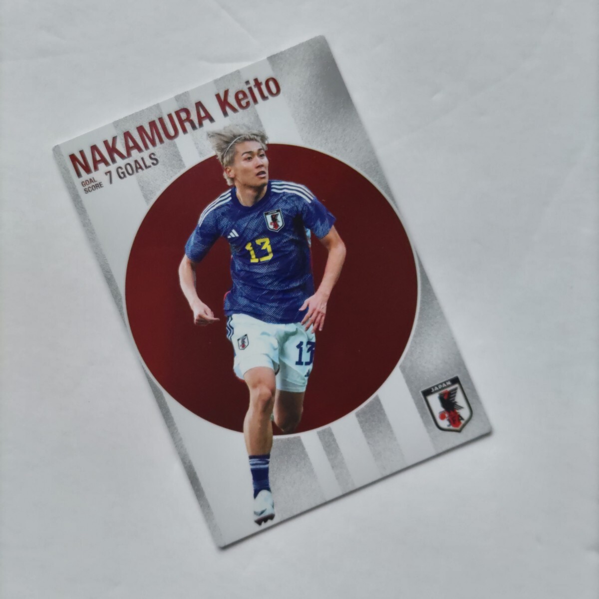 カルビー サッカー日本代表チーム2024 ゴールスコアラーカード GS-02 MF/FW 中村　敬斗_画像1