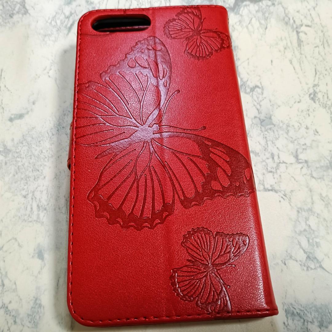 блокнот type iPhone7Plus/8Plus для кейс бабочка рисунок бабочка красный