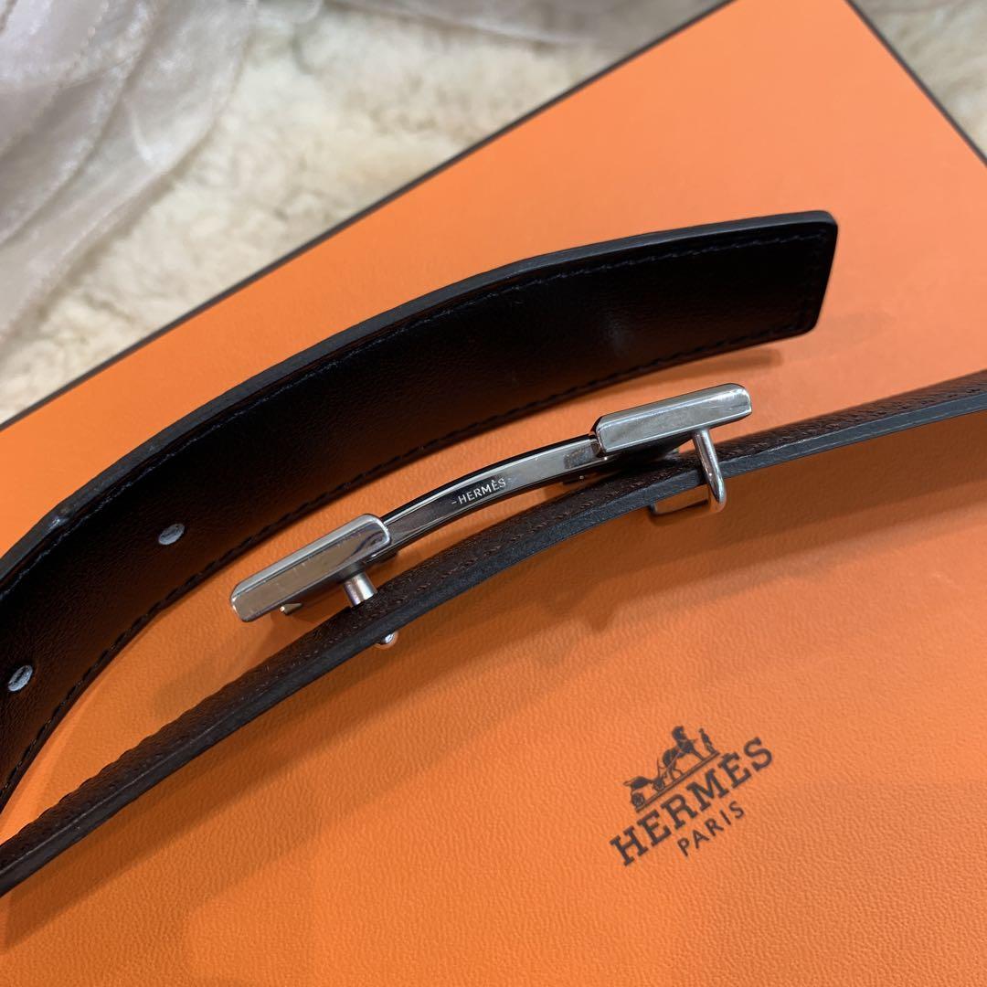 ☆美品☆HERMES コンスタンス リバーシブルベルト サイズ80 茶x黒 Y刻 HERMES エルメス コンスタンスHベルト リバーシブル ブラック