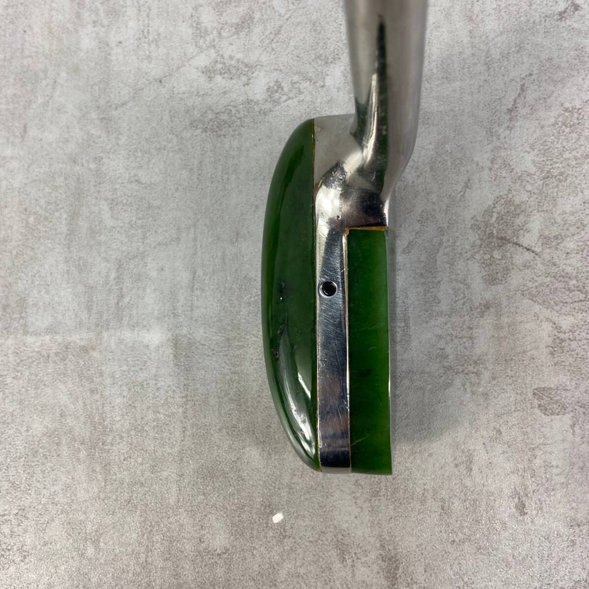 翡翠パター　ヒスイ　メンズゴルフパター　スチール　右利き用　PT　ヘッドカバー　34インチ　452g_画像6
