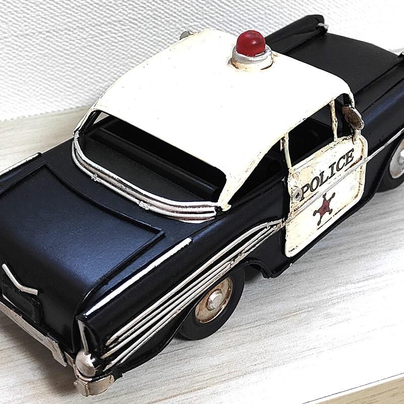 置物 ビンテージカー ノスタルジックデコ 車 ポリスカー レトロ アメリカン 雑貨 アンティーク オブジェ 鉄 カフェ おもちゃ_画像5