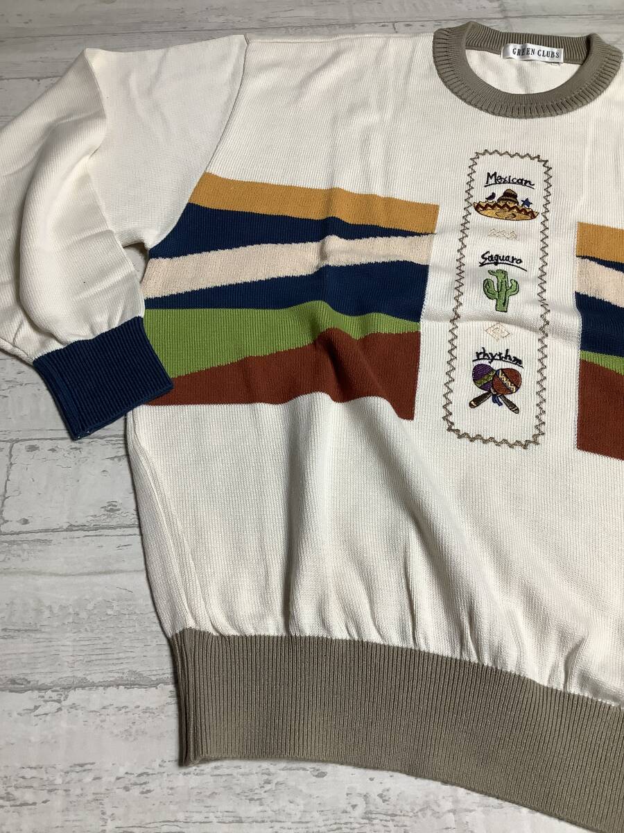 タグなしサービス　新品未使用　グリーンクラブ　定価30,000円程の品　 Lサイズ程 　秋冬春　高級ニットカットソー　高級セーター_画像2