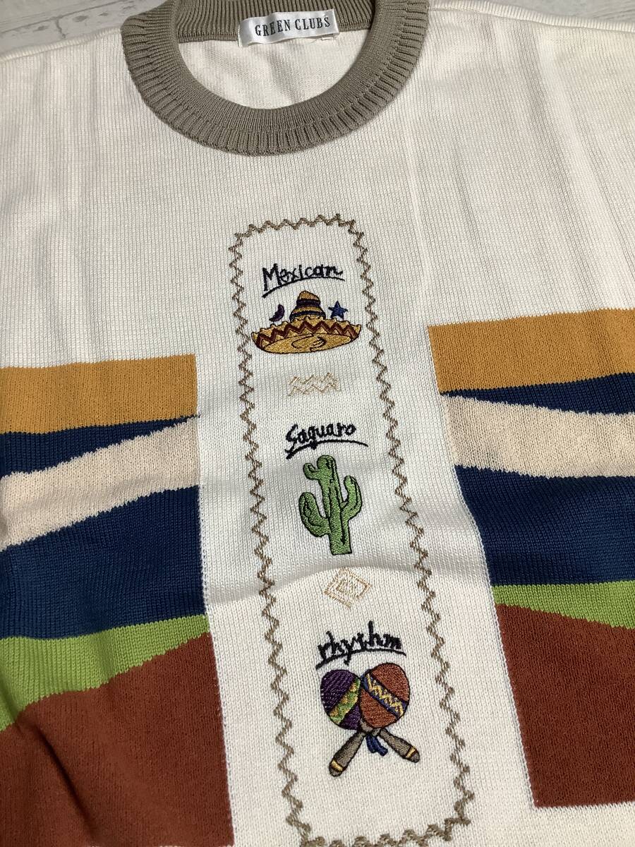 タグなしサービス　新品未使用　グリーンクラブ　定価30,000円程の品　 Lサイズ程 　秋冬春　高級ニットカットソー　高級セーター_画像5