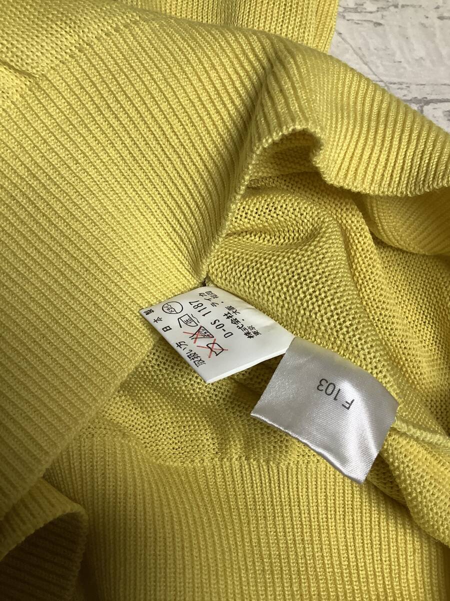 タグなしサービス　新品未使用　激レア　ピアスポーツ　定価23,000円程　 Ｌサイズ 　カットソー　半袖ニット　イエロー系_画像5