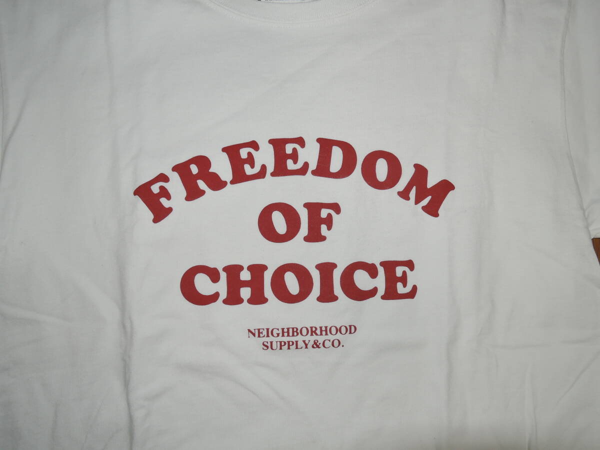 NEIGHBORHOOD ネイバーフッド Tシャツ S 白 TEE カットソー 半袖Tシャツ FREEDOM OF CHOICE /_画像3