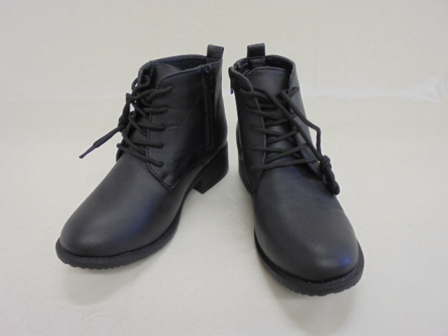 【KCM】JHKS-330-M★ワケあり長期展示品★【Zipper】レディース　ショートブーツ　ブラック　M（約23.0～23.5cm）_画像2