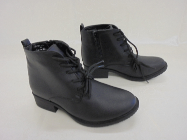 【KCM】JHKS-330-M★ワケあり長期展示品★【Zipper】レディース　ショートブーツ　ブラック　M（約23.0～23.5cm）_画像1