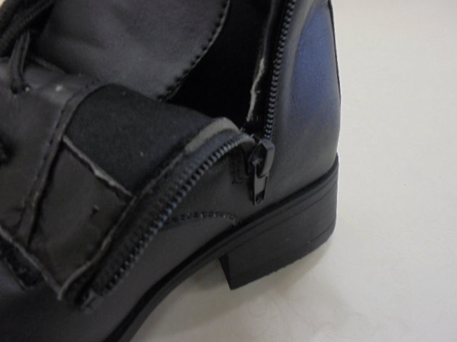 【KCM】JHKS-330-M★ワケあり長期展示品★【Zipper】レディース　ショートブーツ　ブラック　M（約23.0～23.5cm）_画像7