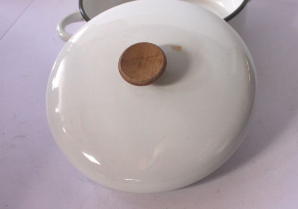 EJIRY /eji Lee белый сигнал low кастрюля с двумя ручками 011001 из дерева. ручка . как раз . простой . дизайн . кастрюля белый /25N3.20-9