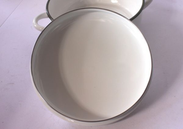 EJIRY /eji Lee белый сигнал low кастрюля с двумя ручками 011001 из дерева. ручка . как раз . простой . дизайн . кастрюля белый /25N3.20-9