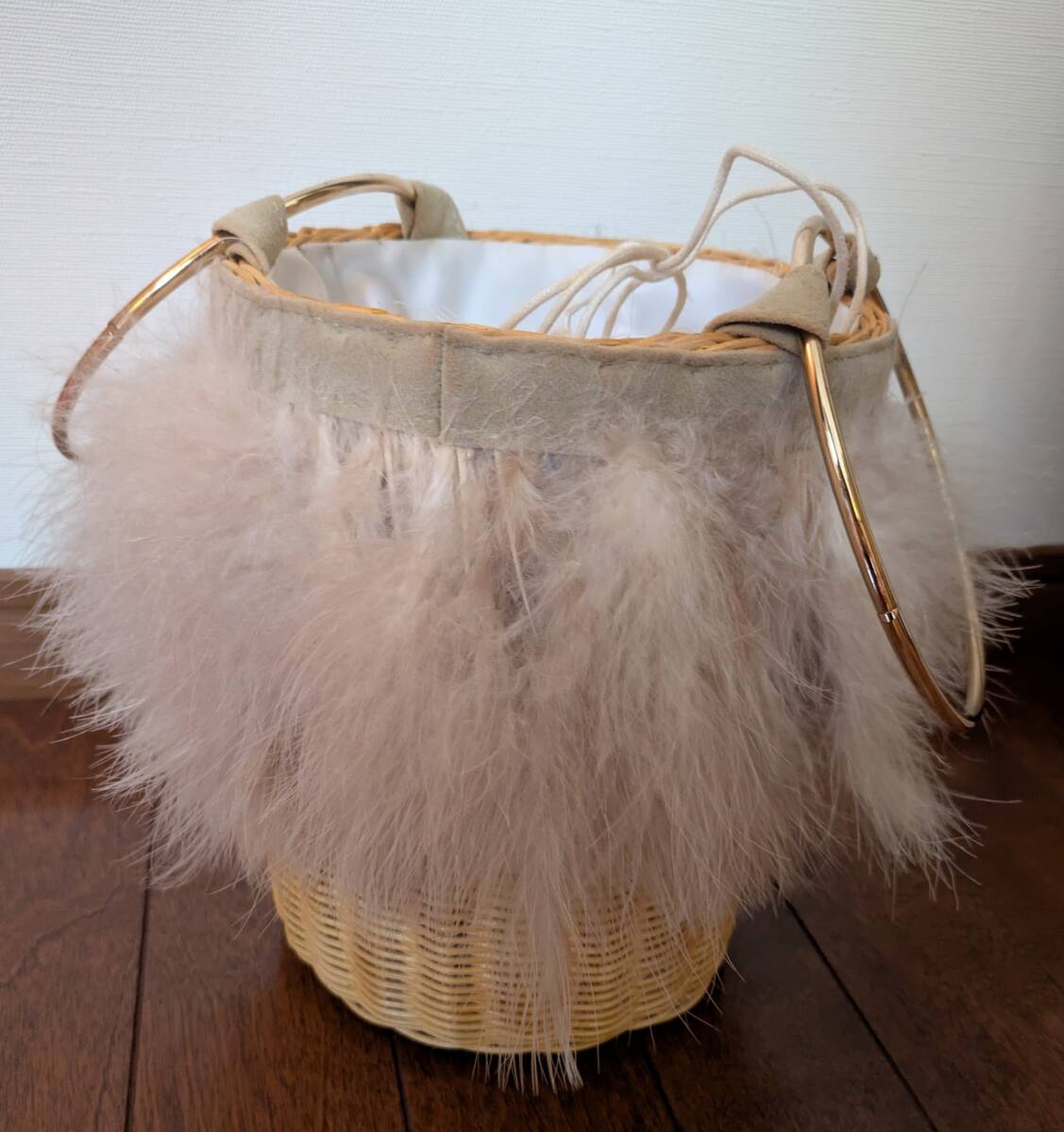 かごバッグ　MICOAMERI　ミコアメリ　舟山久美子　くみっきー　フェザーかごバッグ　カゴバック_画像9
