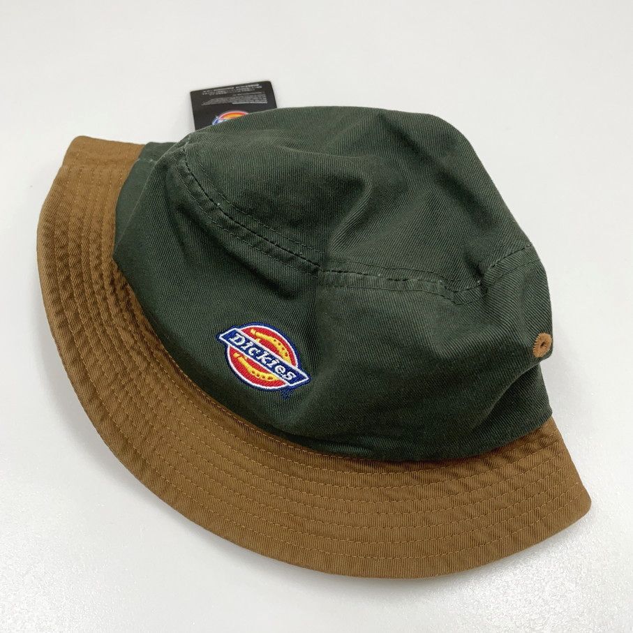 Dickies グリーン×ブラウン バケットハット 帽子 スポーツ ゴルフ バイク キャンプ アウトドア オートバイ釣り ホワイトタグ ディッキーズ_画像7