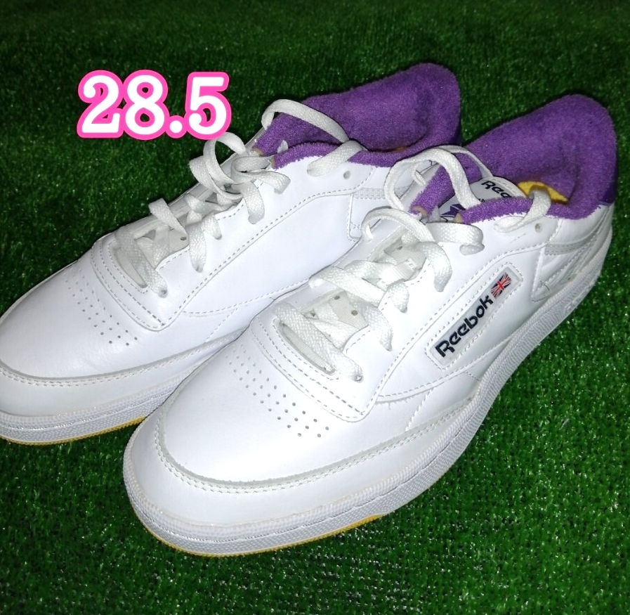 【28.5】Reebokスニーカー Reebok × Eric Emanuel リーボック×エリック・エマニュエル ホワイト×パープル 未使用