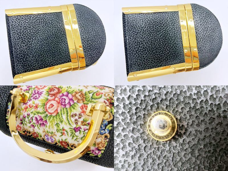 美品　Bolsa Sovelana　ボルサソベラナ　ゴブラン織　ハンドバッグ　バニティ_画像6