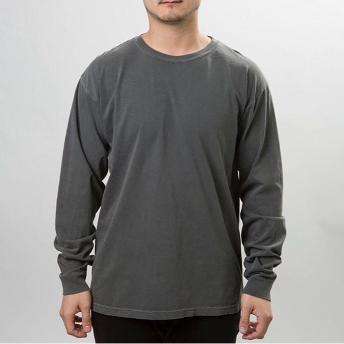 新品未使用 コンフォートカラーズ 6.1oz 長袖Tシャツ ペッパー Lサイズ COMFORT COLORS 6014 RINGSPUN LONG SLEEVE T-Shirts_画像2