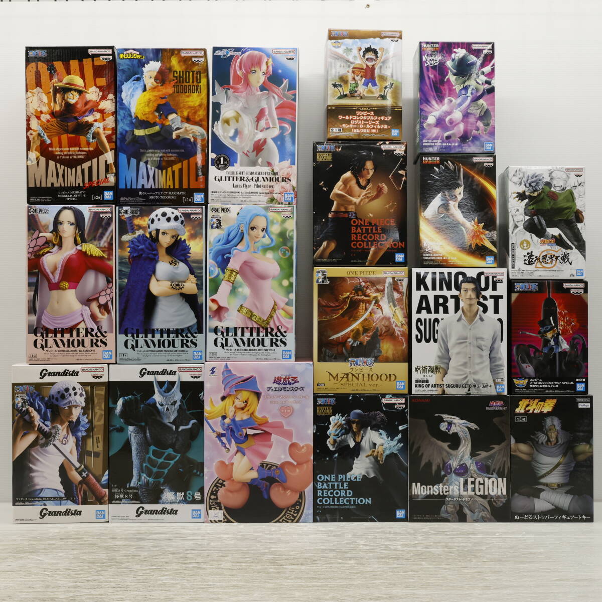 プライズフィギュア セット売り 遊戯王 ヒロアカ ドラゴンボール 怪獣8号 等 玩A09 フィギュア 【140】 20点まとめプライズ ◇ワンピース