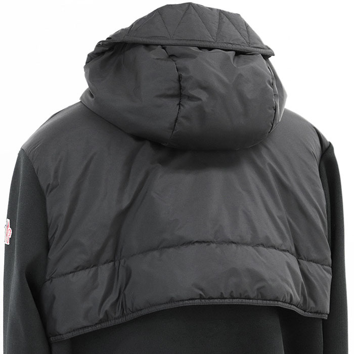 【新品同様】Moncler Grenoble モンクレール グルノーブル ダウン ジャケット Cardigan Tricot 2023年製 ロゴ ジャージー メンズ XXL 黒_画像8