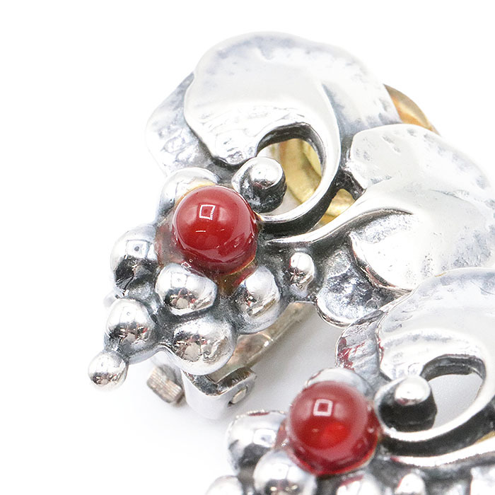 Georg Jensen George Jensen серьги 1996 машина ne Lien серебряный 925 SV925 виноград серый p аксессуары женский коробка / пакет приложен 