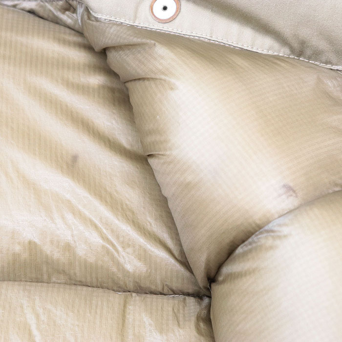 【SALE】THE NORTH FACE ザ・ノース フェイス ダウン ベスト PURPLE LABEL パープル レーベル ロゴ 光電子 フード取外可 メンズ M ベージュ_画像5