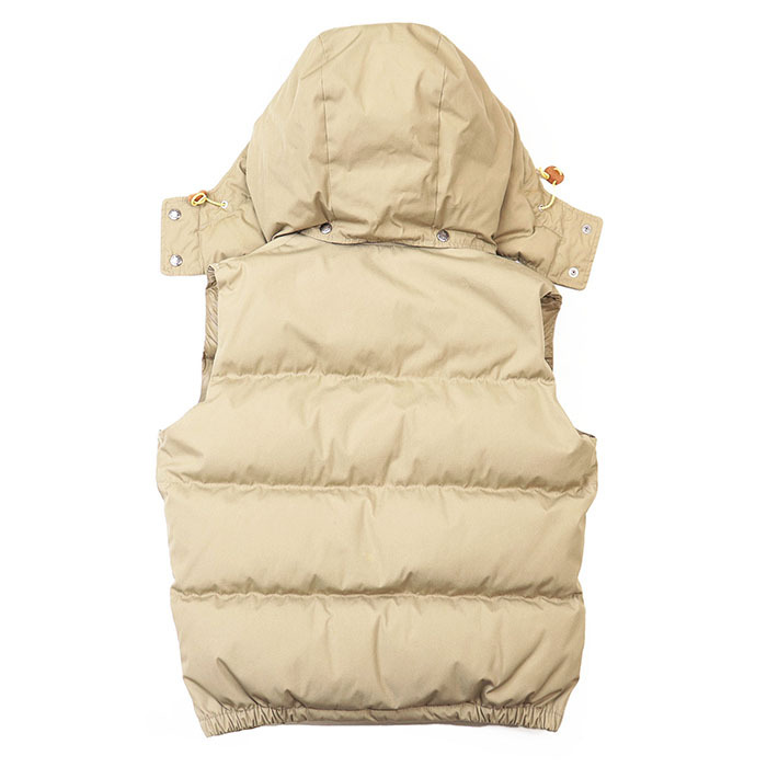 【SALE】THE NORTH FACE ザ・ノース フェイス ダウン ベスト PURPLE LABEL パープル レーベル ロゴ 光電子 フード取外可 メンズ M ベージュ_画像6