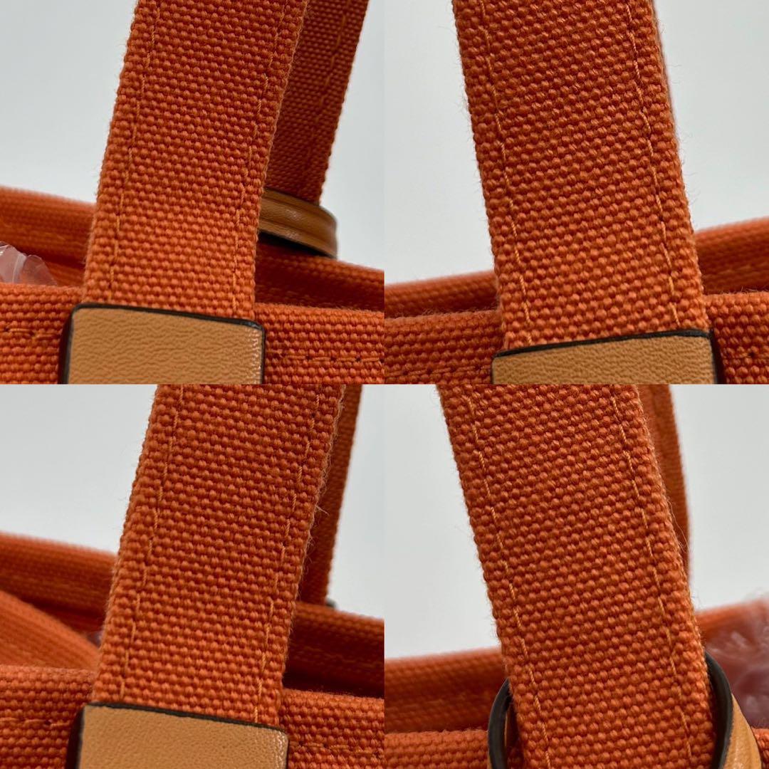 【極美品】COACH コーチ 6170 リサイクルトートバッグ30 ハンドバッグ ビジネスバッグ キャンバス 花柄 手提げ 肩掛け オレンジ レディース_画像10