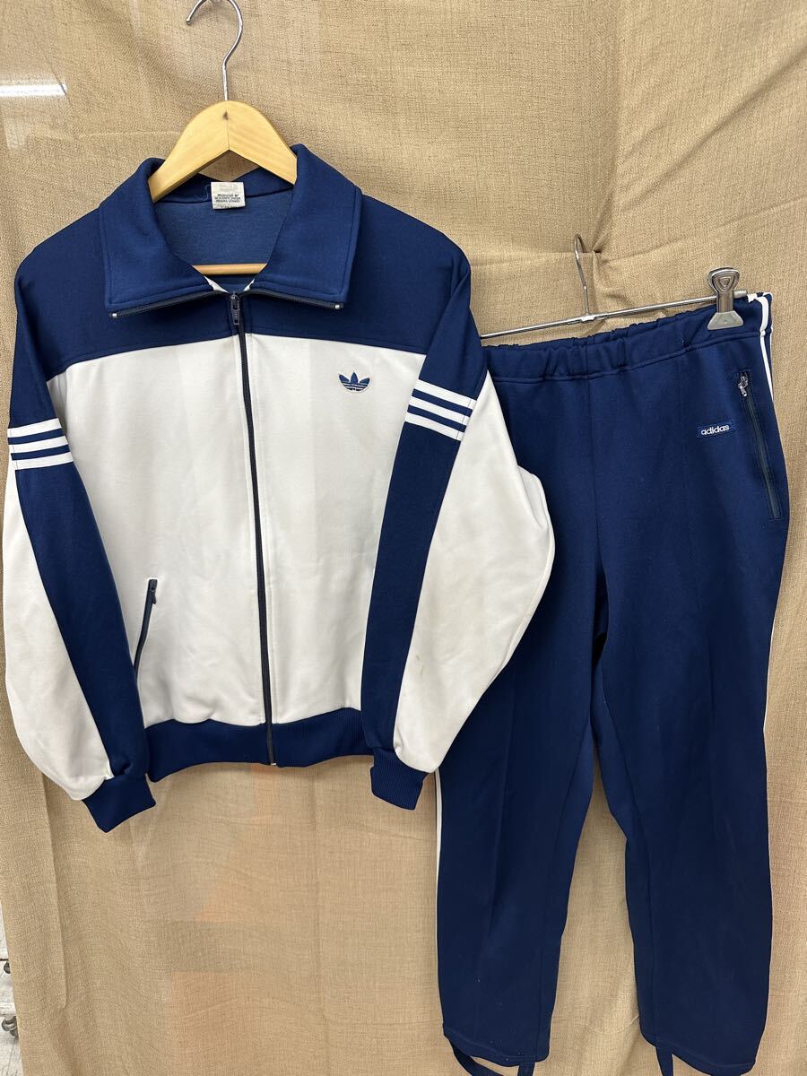 アディダス トラックジャケット ジャージ 60s 70s 西ドイツ OPTI 青 ☆60s 70s 西ドイツ製 adidas アディダス トラックジャケット