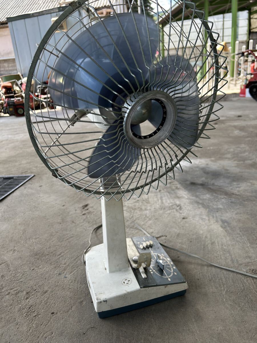昭和レトロ 富士電機 扇風機 FULI SILENT FAN 現状品、動作品済み