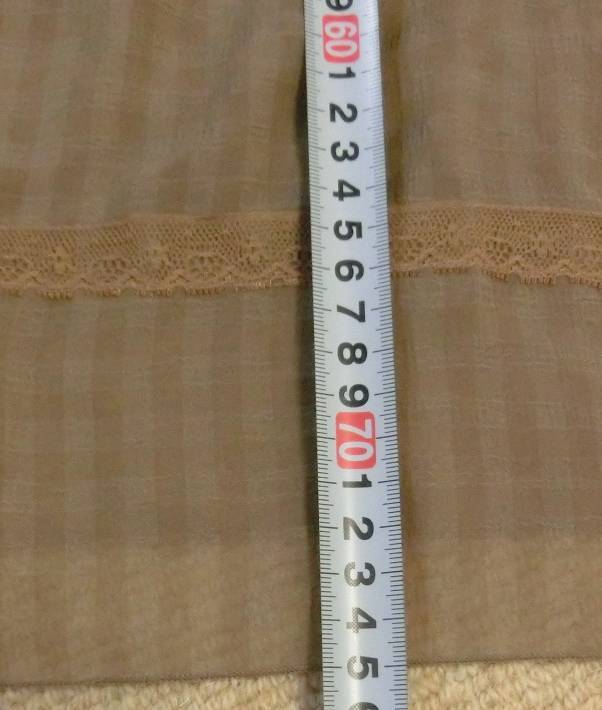 美品 SOSPITA ノースリーブ チュニック ベスト ワンピース 重ね着 レディース 透け感 ナチュナル カジュアル レース 茶系 Mサイズ 可愛いい_画像10