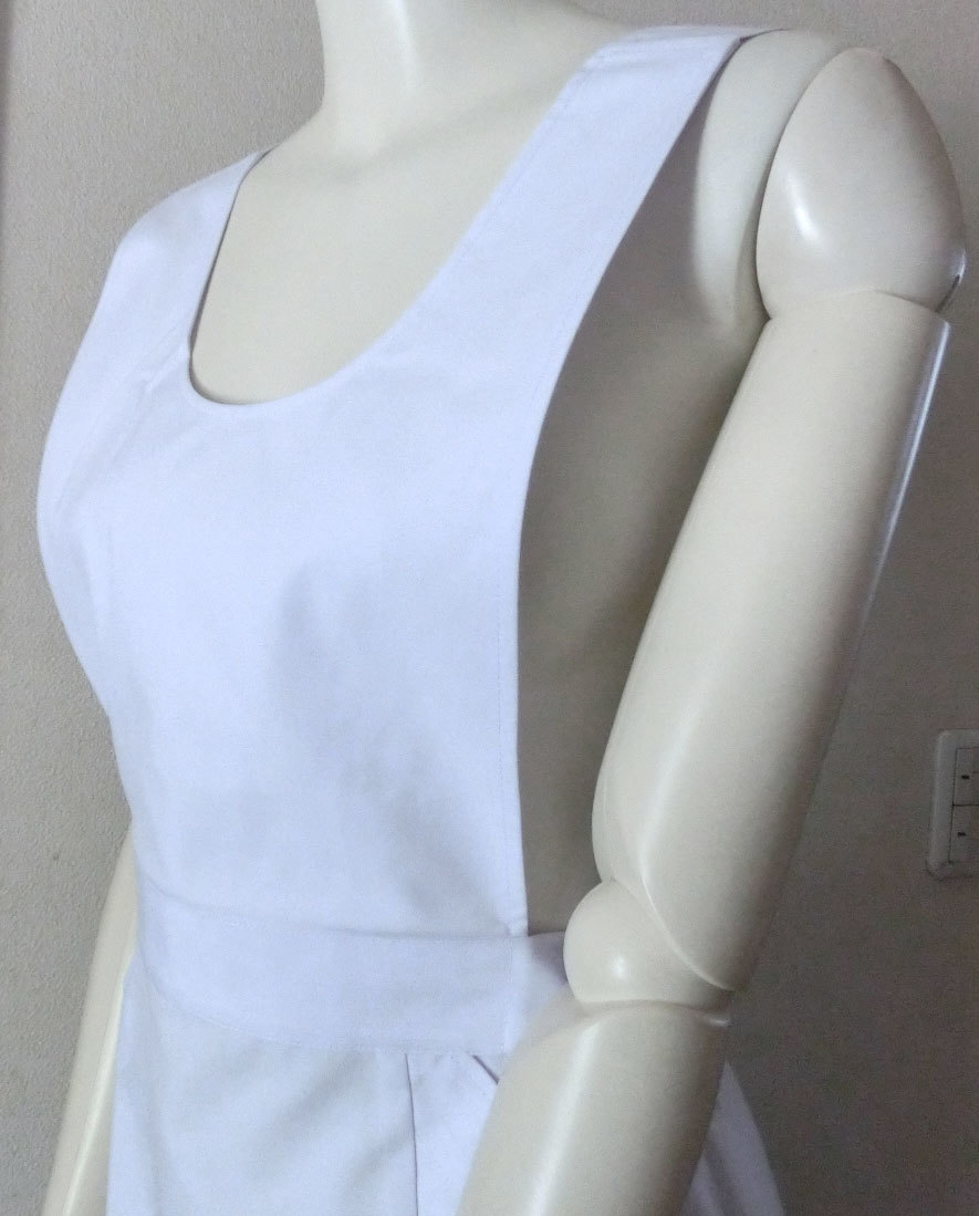 新品 soinscreer ソワンクレエ フォーク ホワイト 白 エプロン 4023-1 Ｓサイズ 抗菌防臭加工 看護 介護 料理 調理 保育_画像6