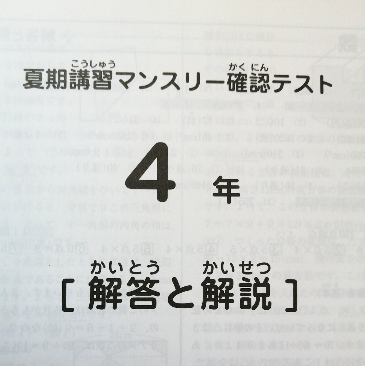 ㉓BB 最新版 SAPIX 4年生 国語 夏期講習 未記入 サマーサピックス 即日発送「SAPIX 4年 夏期講習マンスリー確認テスト 2018年