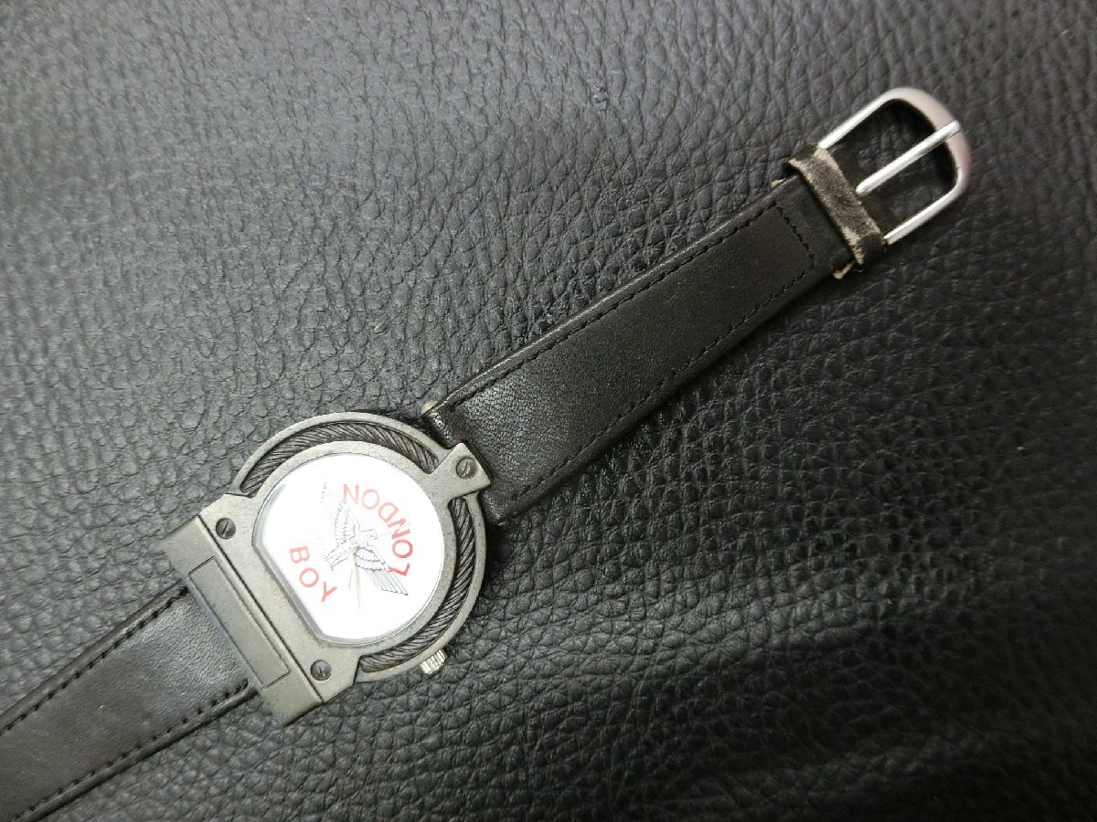 ボーイ ロンドン BOY LONDON アナログ時計 クォーツ 腕時計 ジャンク 管理No.36990_画像4