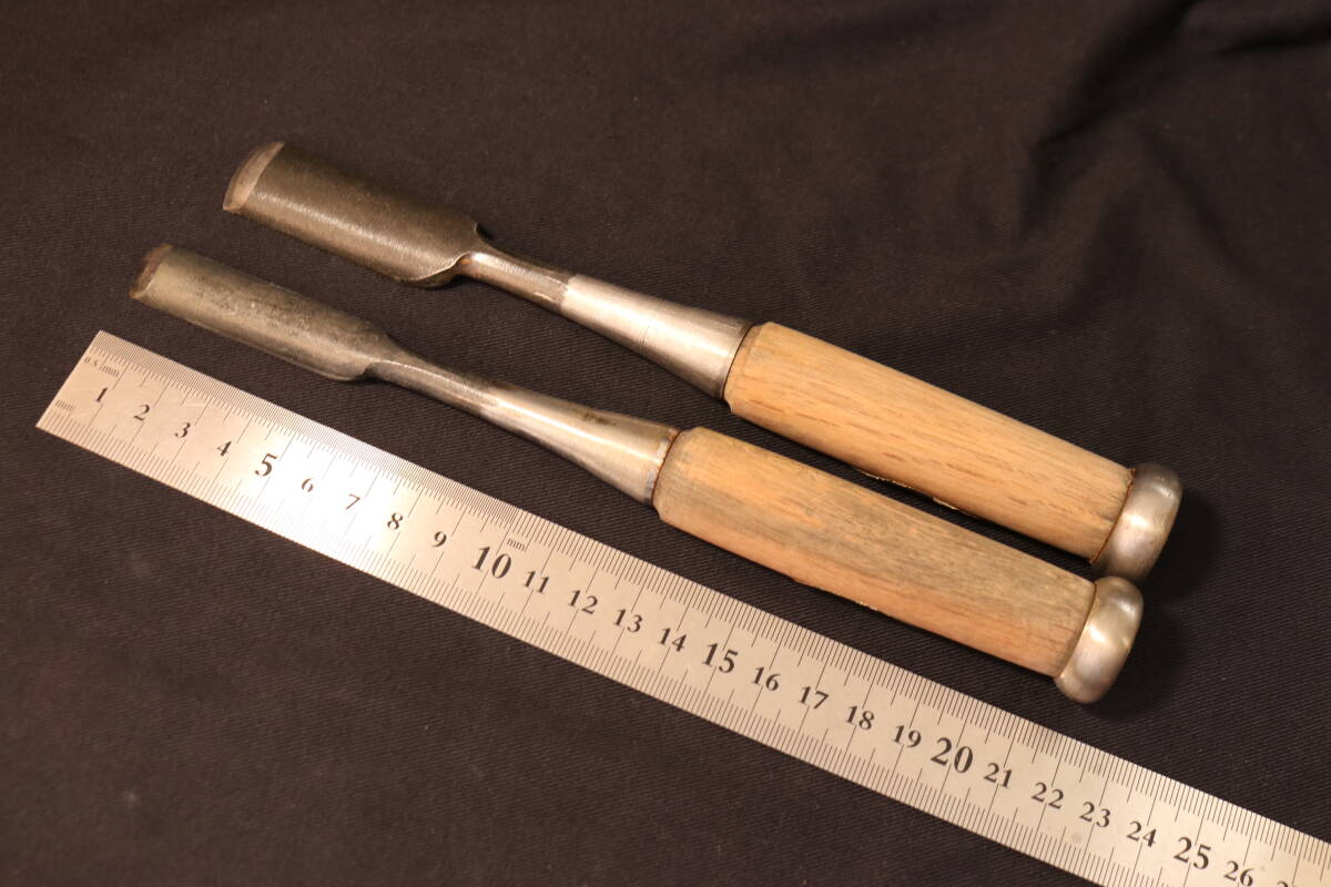 15mm 21mm 内丸鑿 宗近 5分7分 (大小)2本 大工道具 _画像4