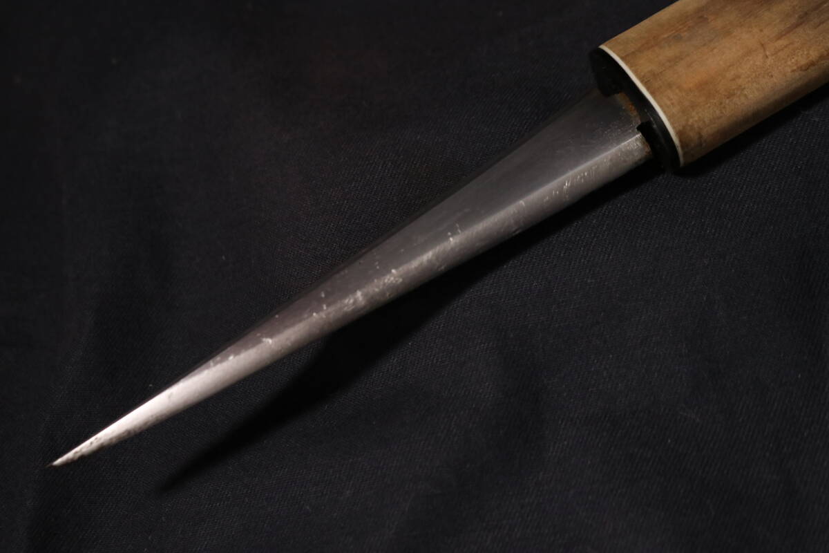 刃長95mm 長雲斎 繰小刀【鞘欠品】大工道具_画像8