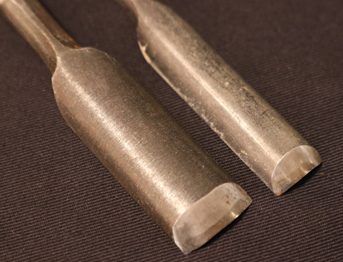 15mm 21mm 内丸鑿 宗近 5分7分 (大小)2本 大工道具 _画像7