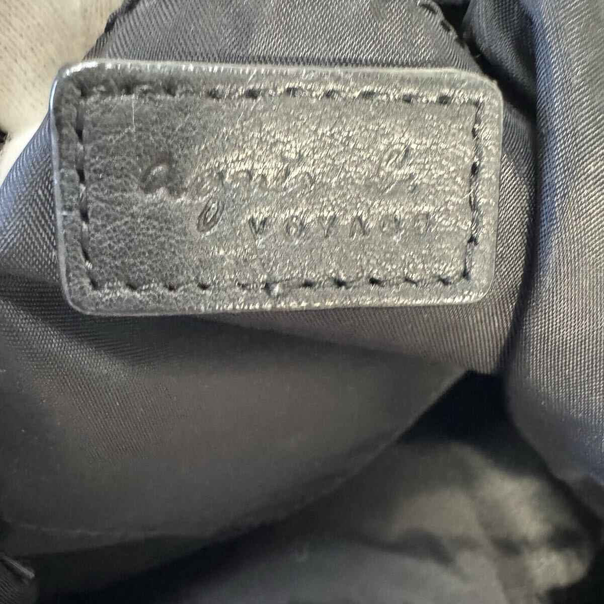 agnes b. VOYAGE アニエスベー チェーンバック トートバック 黒_画像10