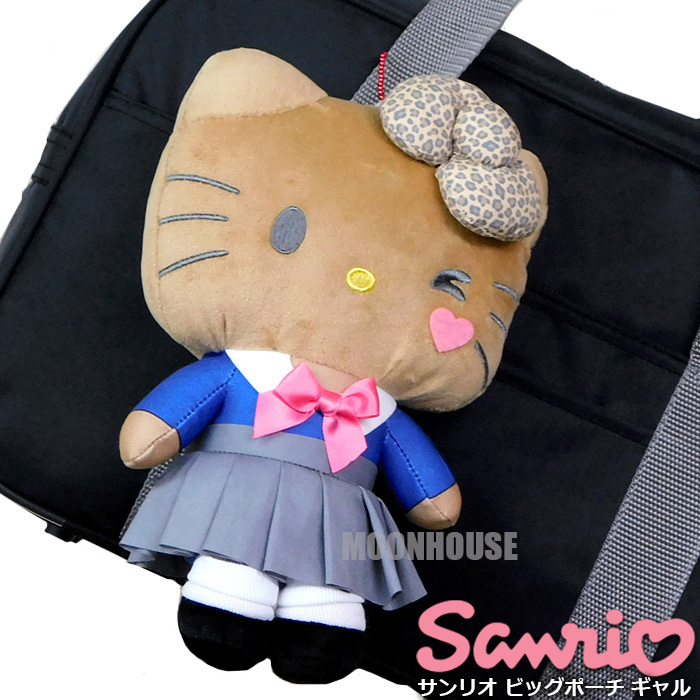 ハローキティ ギャル　制服　マスコットポーチ　ぬいぐるみセット 大小 4体 サンリオ ハローキティ 平成コギャル 制服 マスコットポーチ