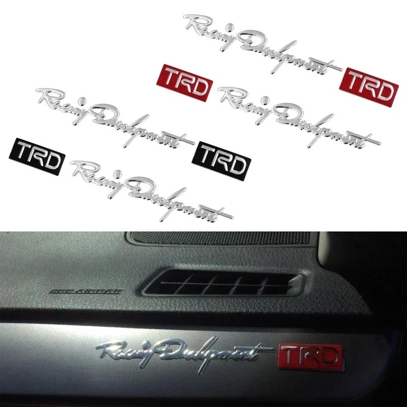 【ゆうパケット送料込】TRD ステッカー 2枚組 メッキシルバー／レッド　_画像3