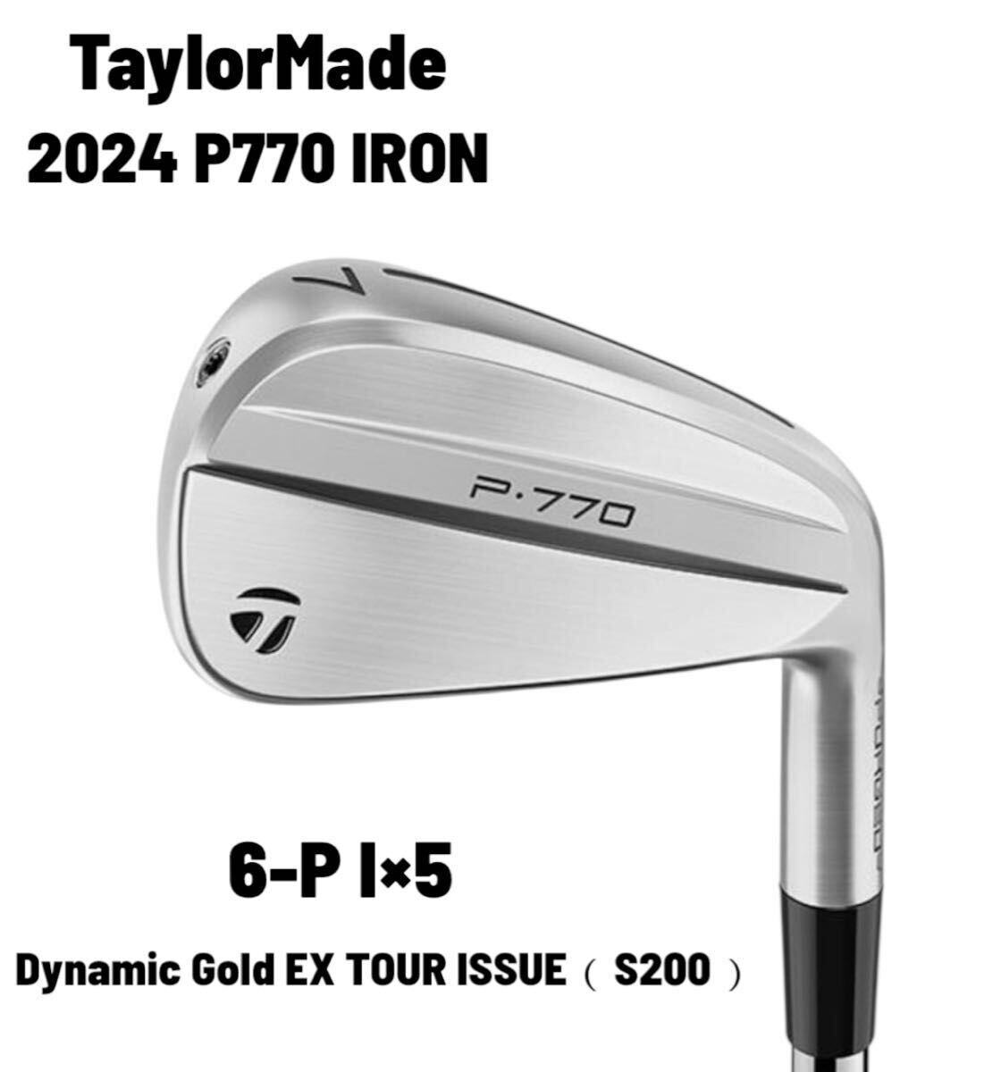 TaylorMade テーラーメイド 2024 P770 アイアン 6-P 5本セット Dynamic Gold EX TOUR ISSUE S200